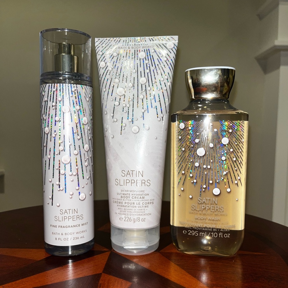 Bath & Body Works Satin Slippers Set of 3